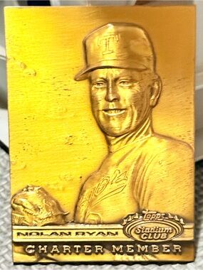 1991 Topps SC Nolan Ryan Charter Member Commemorative Bronze Medallion New/Box!!